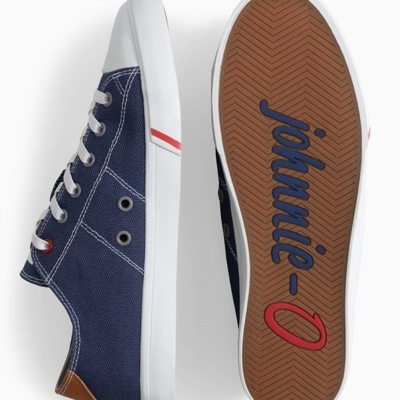 johnnie-O Blue and White Sneakers - Picture 2 of 8